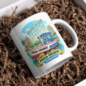 Caneca Barquinho da Guilhermina – Praia Grande SP | Bairro Guilhermina